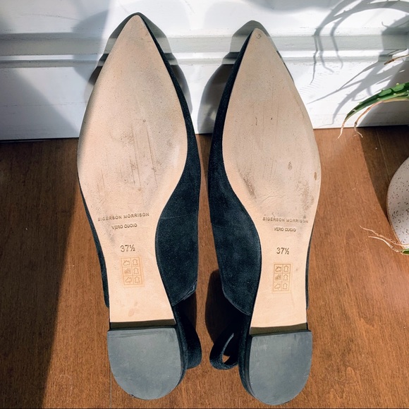 NEW Sigerson Morrison suede slingback point flats - Picture 3 of 4